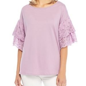 Sharagano lavender top